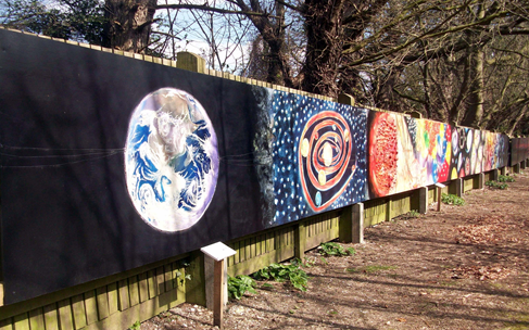 A view from planet Earth looking back through the Cosmic Walk mural © Megan Clay 2008